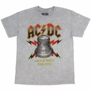 AC/DC Back In Black Tour 1980 Mineral Wash Graphic Tee Large Unisex NWOT